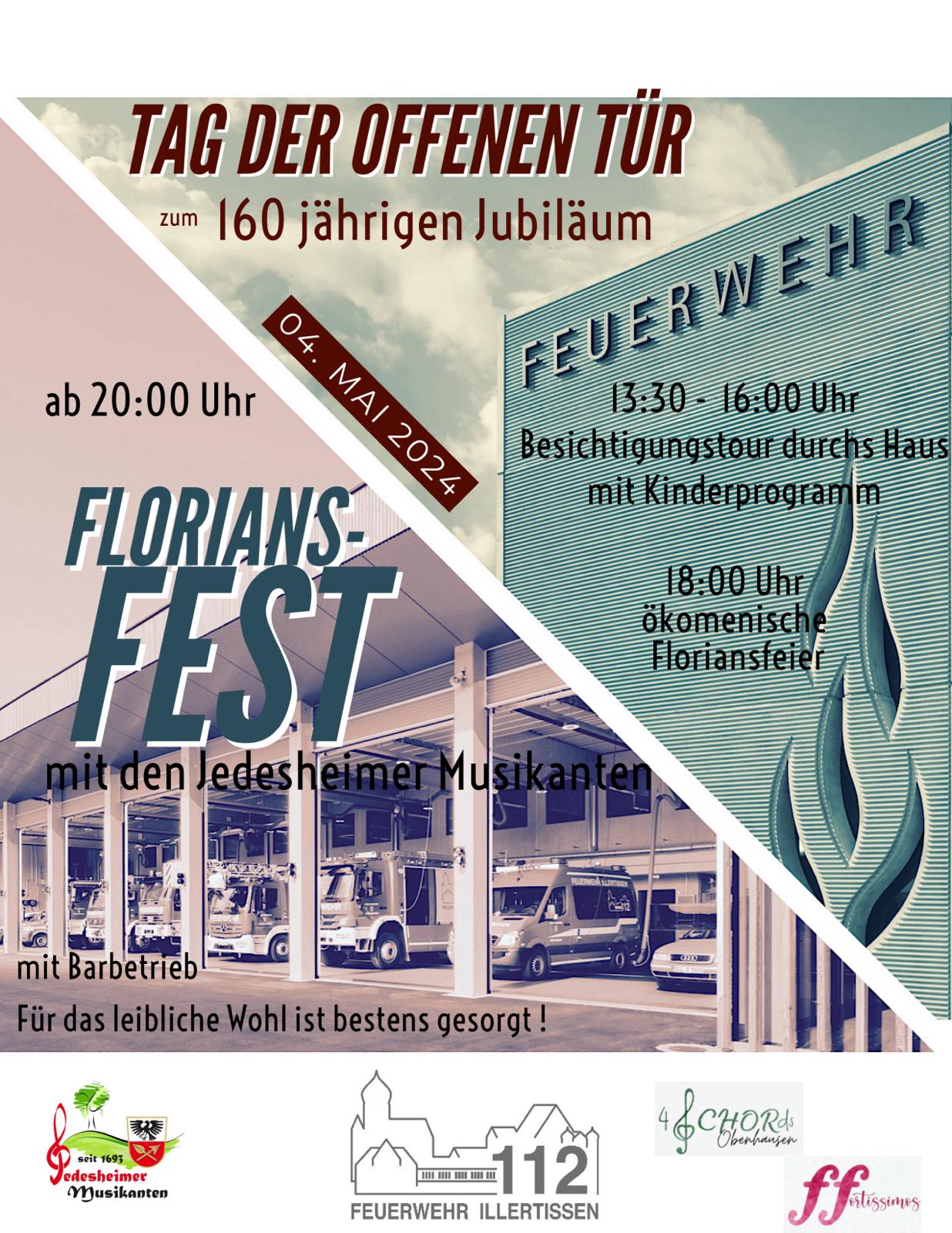 Plakat Floriansfest Feuerwehr Illertissen