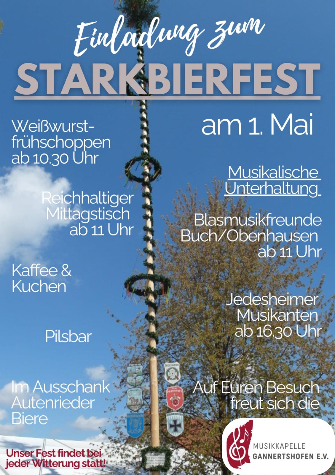 Plakat Starkbierfest Gannertshofen