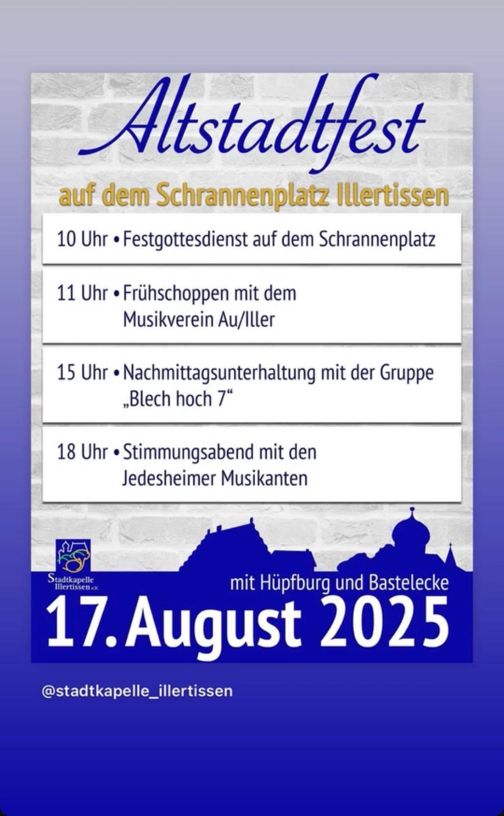 aktuelle Veranstaltungen der Jedesheimer Musikanten